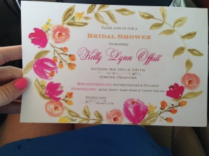 The invitations! Excuse the smudges - I had to get rid of some contact info for privacy purposes.